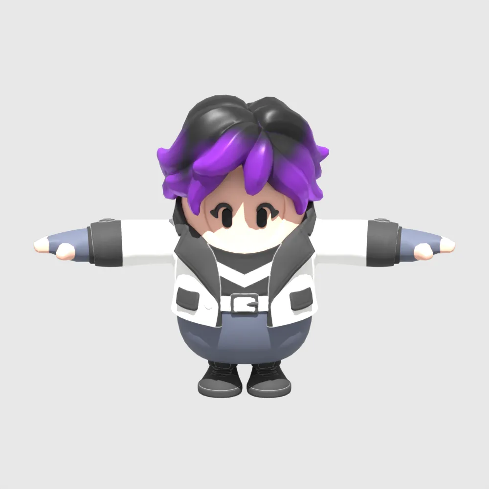 Punk Princess Phaedra Fall Guy - Fortnite 3D Model .c4d .max .obj .3ds .fbx .stl .blend 