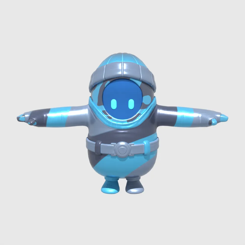Zero Fall Guy - Fortnite 3D Model .c4d .max .obj .3ds .fbx .stl .blend 