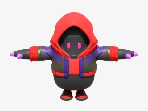 Dark Doggo Fall Guy - Fortnite 3D Model