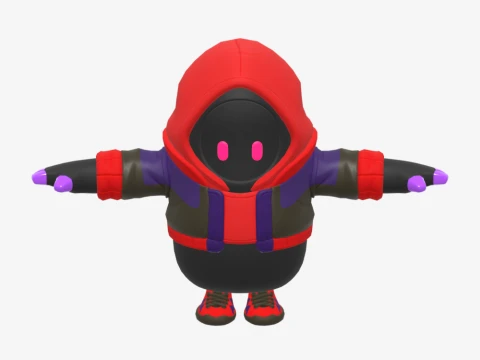 Dark Doggo Fall Guy - Fortnite 3D Model
