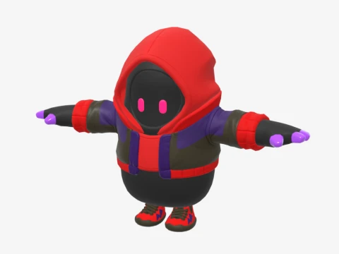 Dark Doggo Fall Guy - Fortnite 3D Model