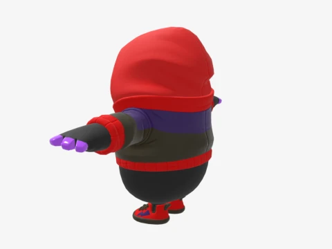 Dark Doggo Fall Guy - Fortnite 3D Model