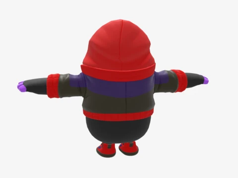 Dark Doggo Fall Guy - Fortnite 3D Model