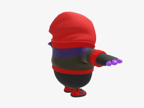 Dark Doggo Fall Guy - Fortnite 3D Model