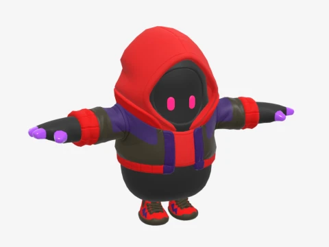 Dark Doggo Fall Guy - Fortnite 3D Model