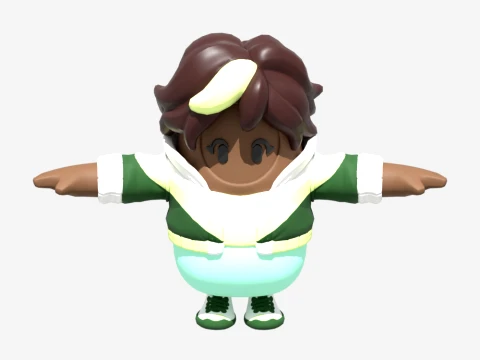 Anth&eacute;a Fall Guy - Fortnite Modèle 3D