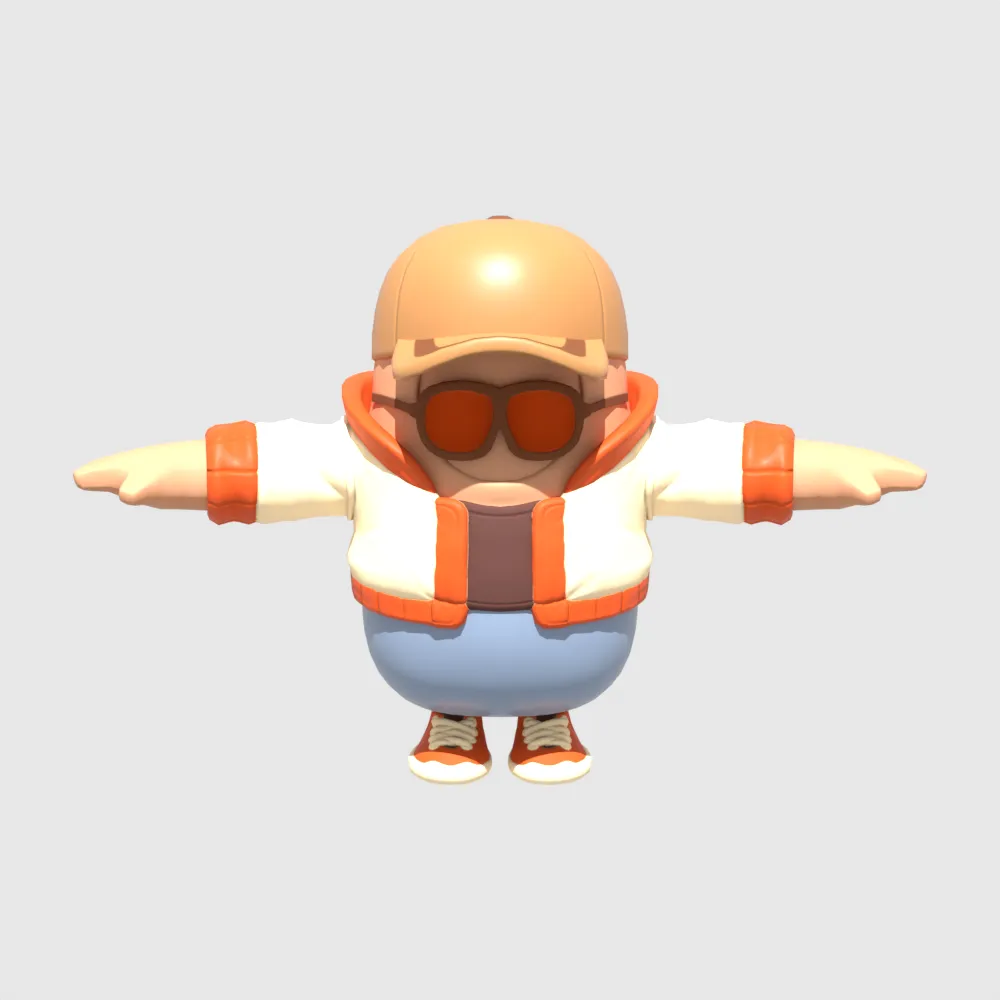 Safari Fall Guy - Fortnite 3D Model .c4d .max .obj .3ds .fbx .stl .blend