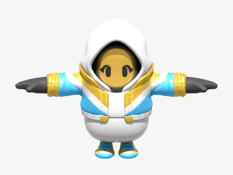 Gold Blooded Ace Fall Guy - Fortnite 3D Model