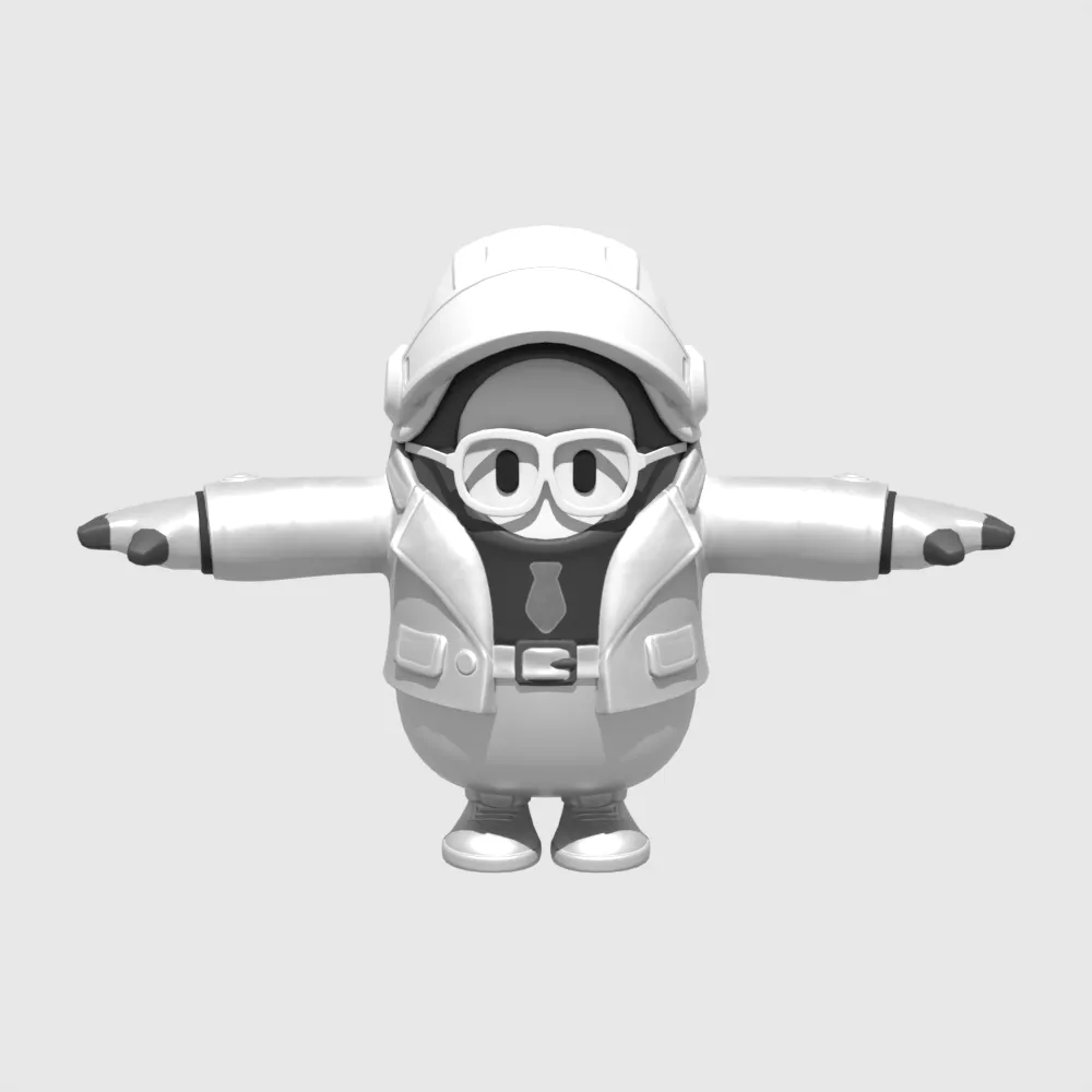 GHOST Enforcer Fall Guy - Fortnite 3D Model .c4d .max .obj .3ds .fbx .stl .blend 