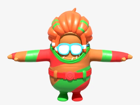 Ginger Gunner Fall Guy-Fortnite 3D Model