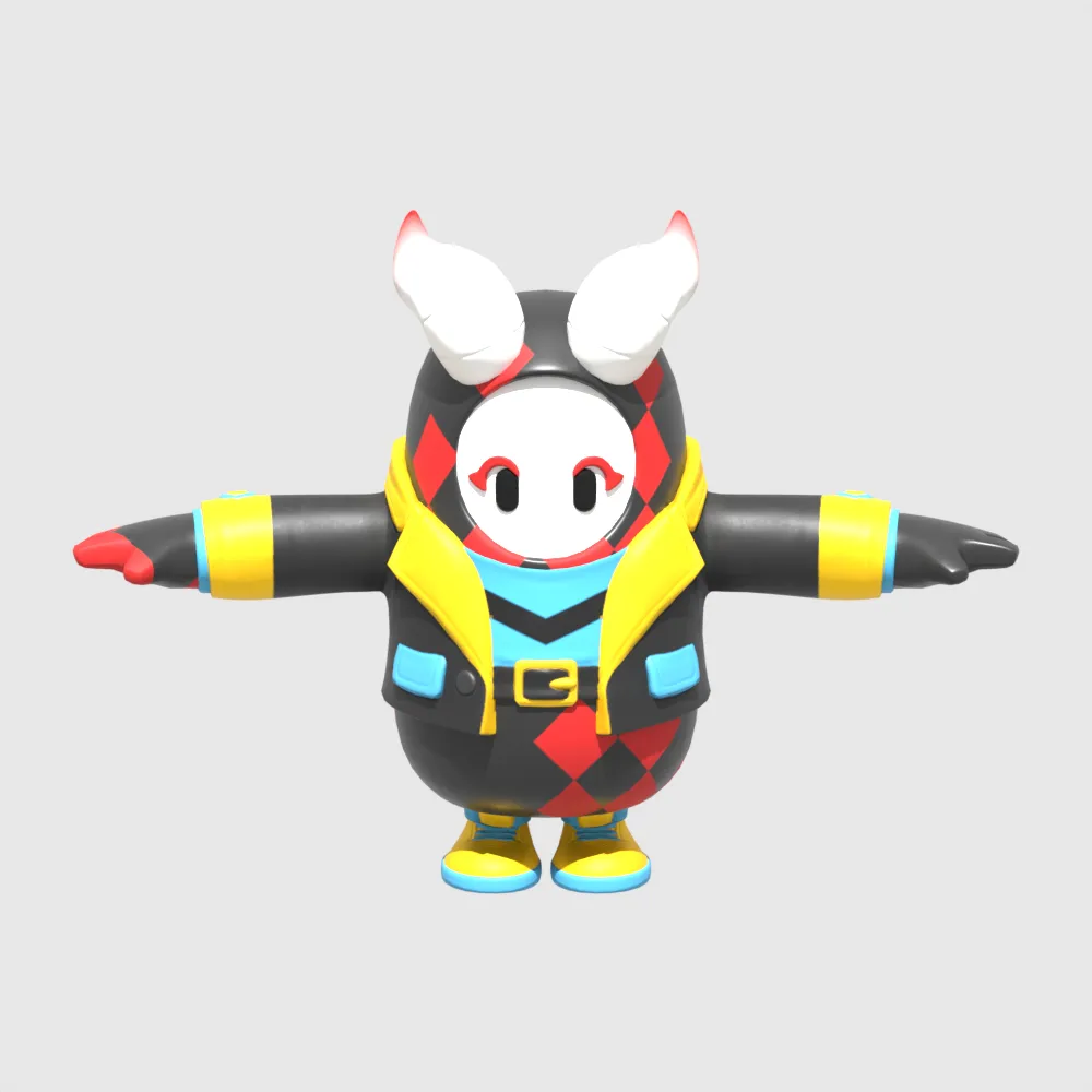 Nara Fall Guy - Fortnite 3D Model .c4d .max .obj .3ds .fbx .stl .blend 