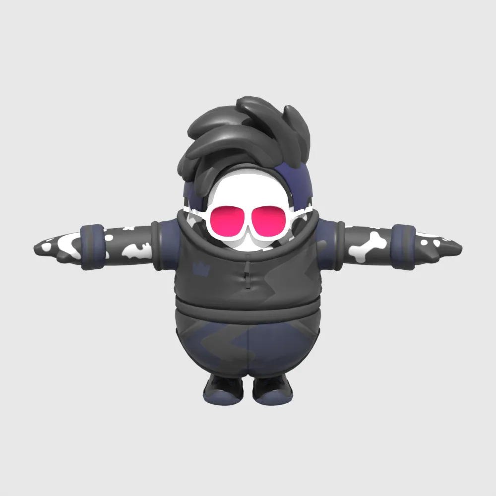 Bonejamin Fall Guy - Fortnite 3D Model .c4d .max .obj .3ds .fbx .stl .blend 