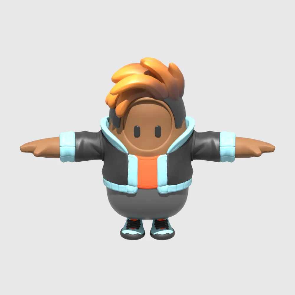 Brix Barton Fall Guy - Fortnite 3D Model .c4d .max .obj .3ds .fbx .stl .blend 