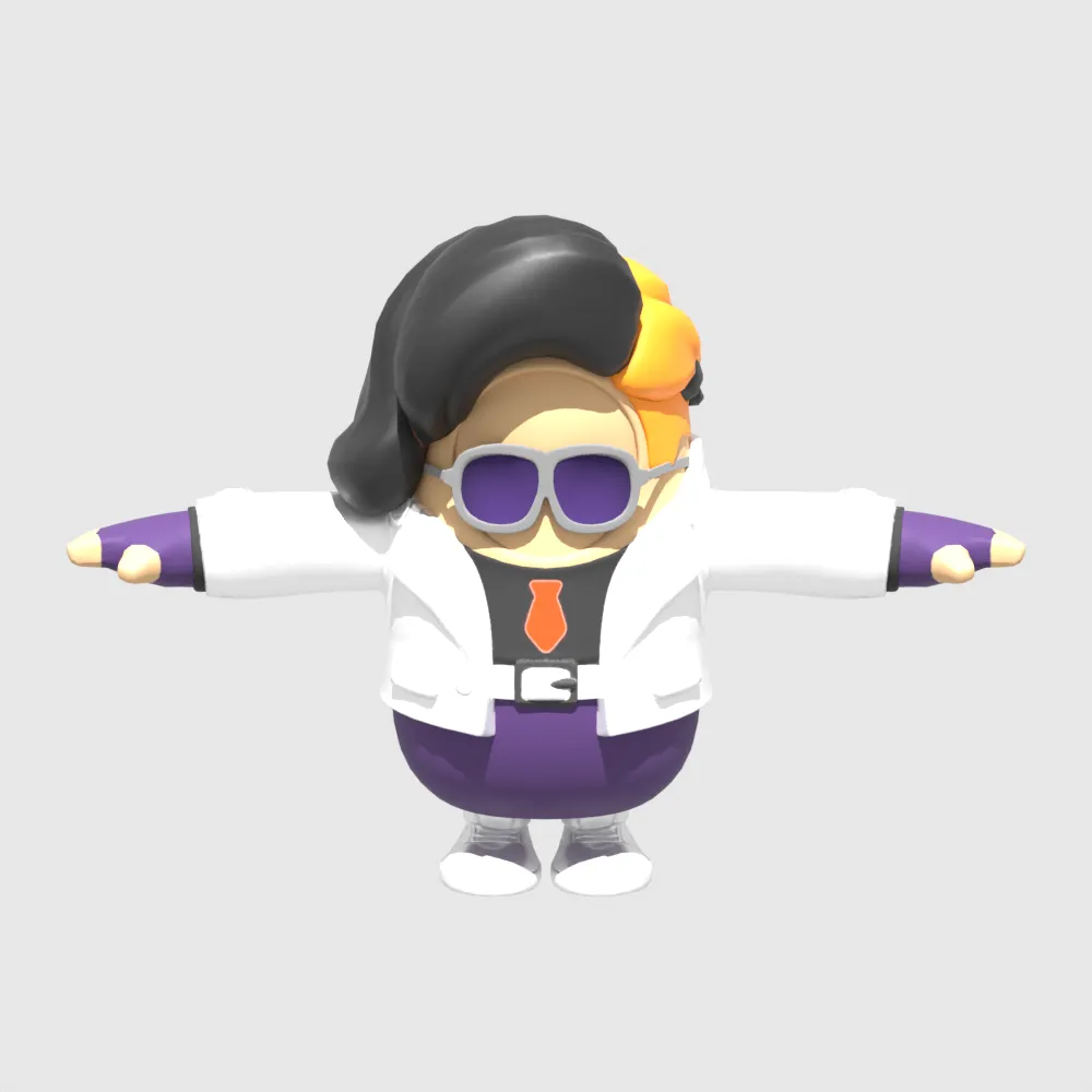 Countess Daraku Fall Guy - Fortnite 3D Model .c4d .max .obj .3ds .fbx .stl .blend 