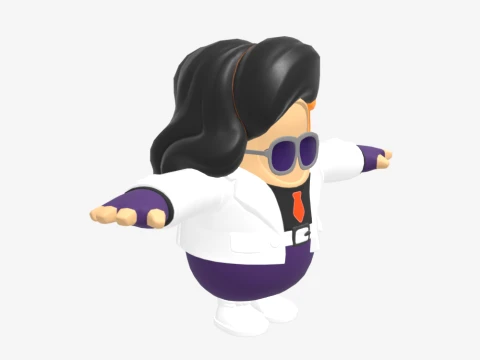 Countess Daraku Fall Guy - Fortnite 3D Model