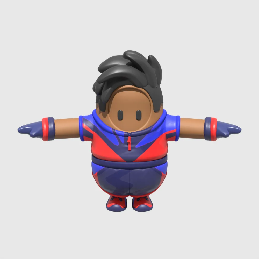 Chip Challenger Fall Guy - Fortnite 3D Model .c4d .max .obj .3ds .fbx .stl .blend 