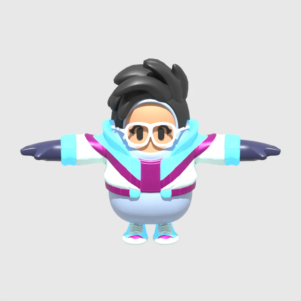 Verity Fall Guy - Fortnite 3D Model .c4d .max .obj .3ds .fbx .stl .blend