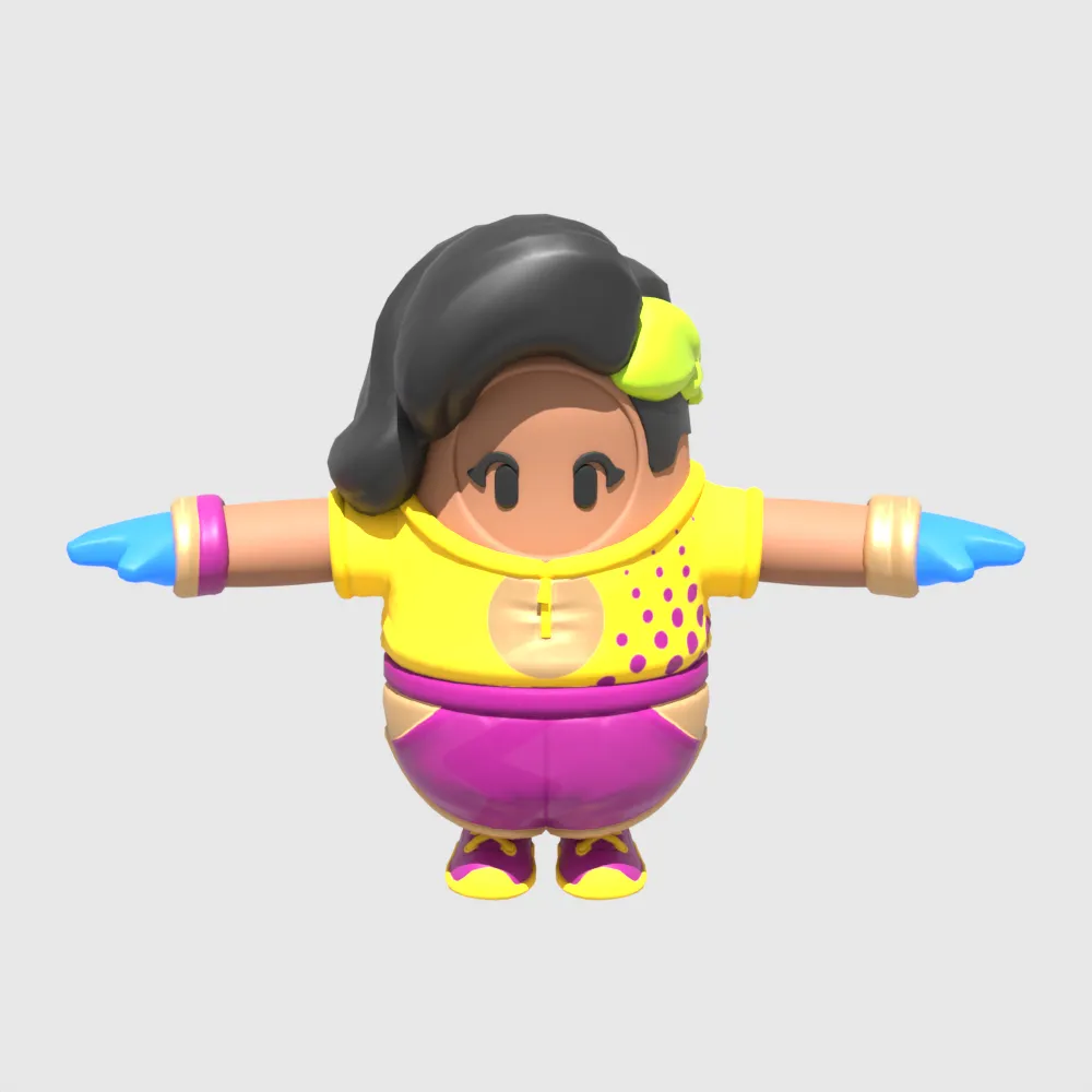 Kalia Fall Guy - Fortnite 3D Model .c4d .max .obj .3ds .fbx .stl .blend 