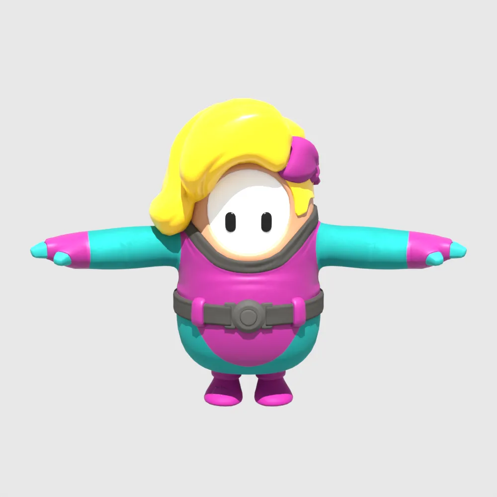 Fashion Elite Skully Fall Guy - Fortnite 3D Model .c4d .max .obj .3ds .fbx .stl .blend 