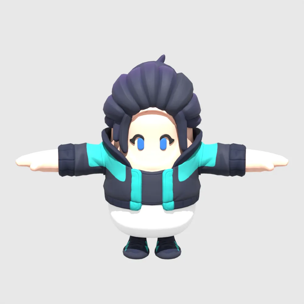 Zoe Clash Fall Guy - Fortnite 3D Model .c4d .max .obj .3ds .fbx .stl .blend 