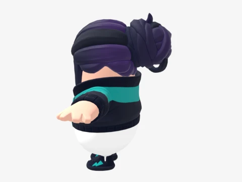 Zoe Clash Fall Guy - Fortnite 3D Model