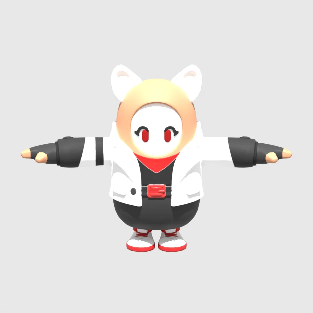 Lapin Fall Guy - Fortnite 3D Model .c4d .max .obj .3ds .fbx .stl .blend 