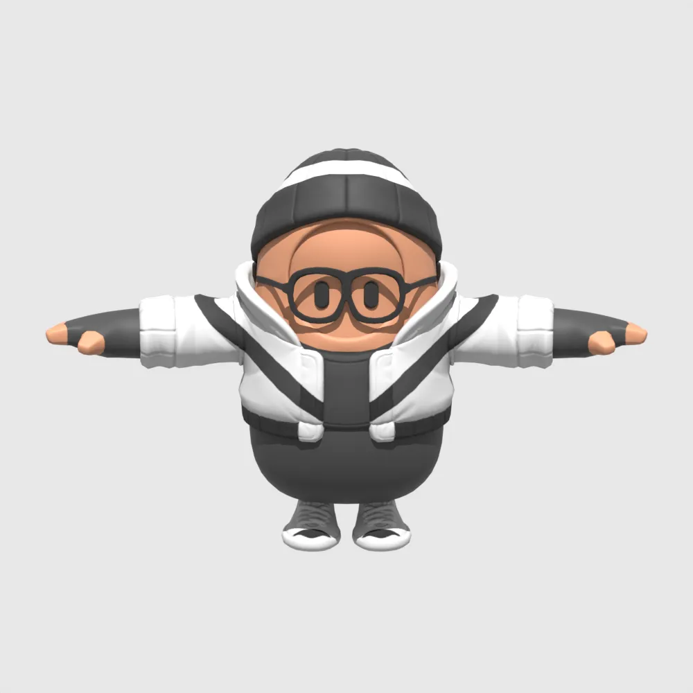 Scoundrel Fall Guy - Fortnite 3D Model .c4d .max .obj .3ds .fbx .stl .blend 
