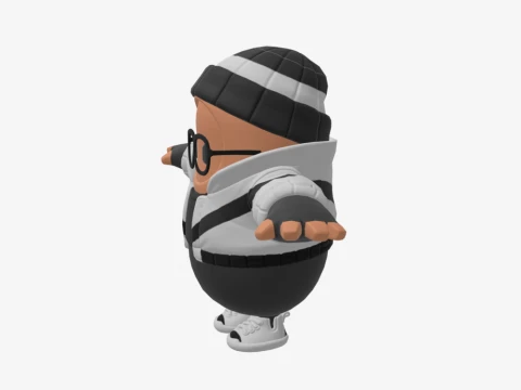 Scoundrel Fall Guy - Fortnite 3D Model