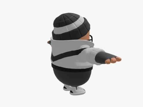 Scoundrel Fall Guy - Fortnite 3D Model