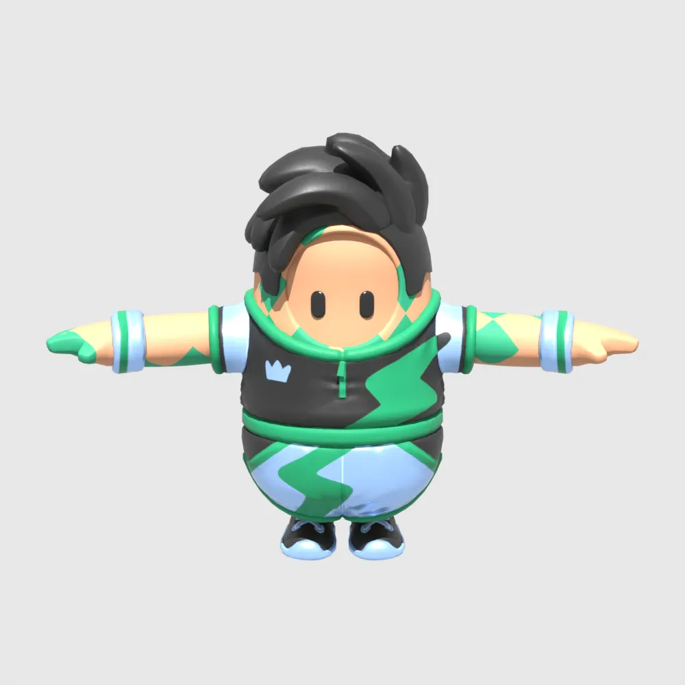 Championship Jonesy Fall Guy - Fortnite 3D Model .c4d .max .obj .3ds .fbx .stl .blend 