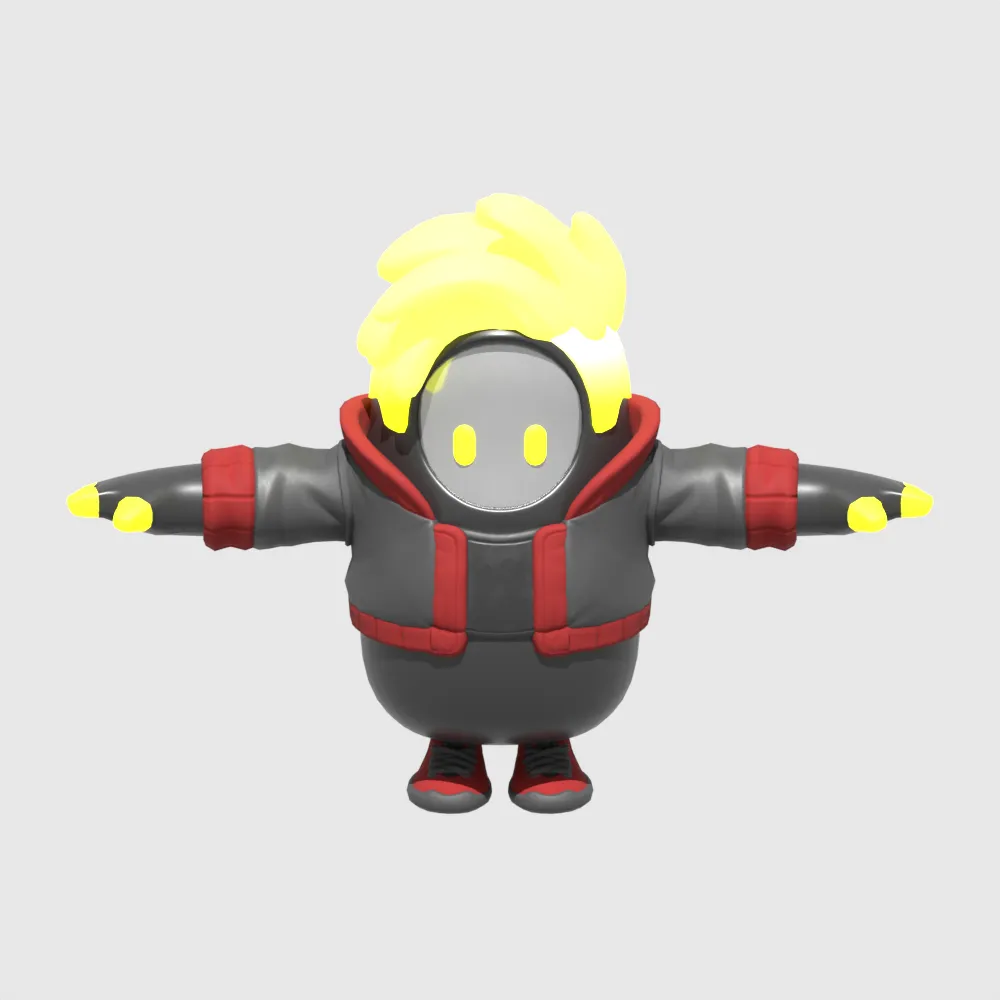 Hotwire Fall Guy - Fortnite 3D Model .c4d .max .obj .3ds .fbx .stl .blend 