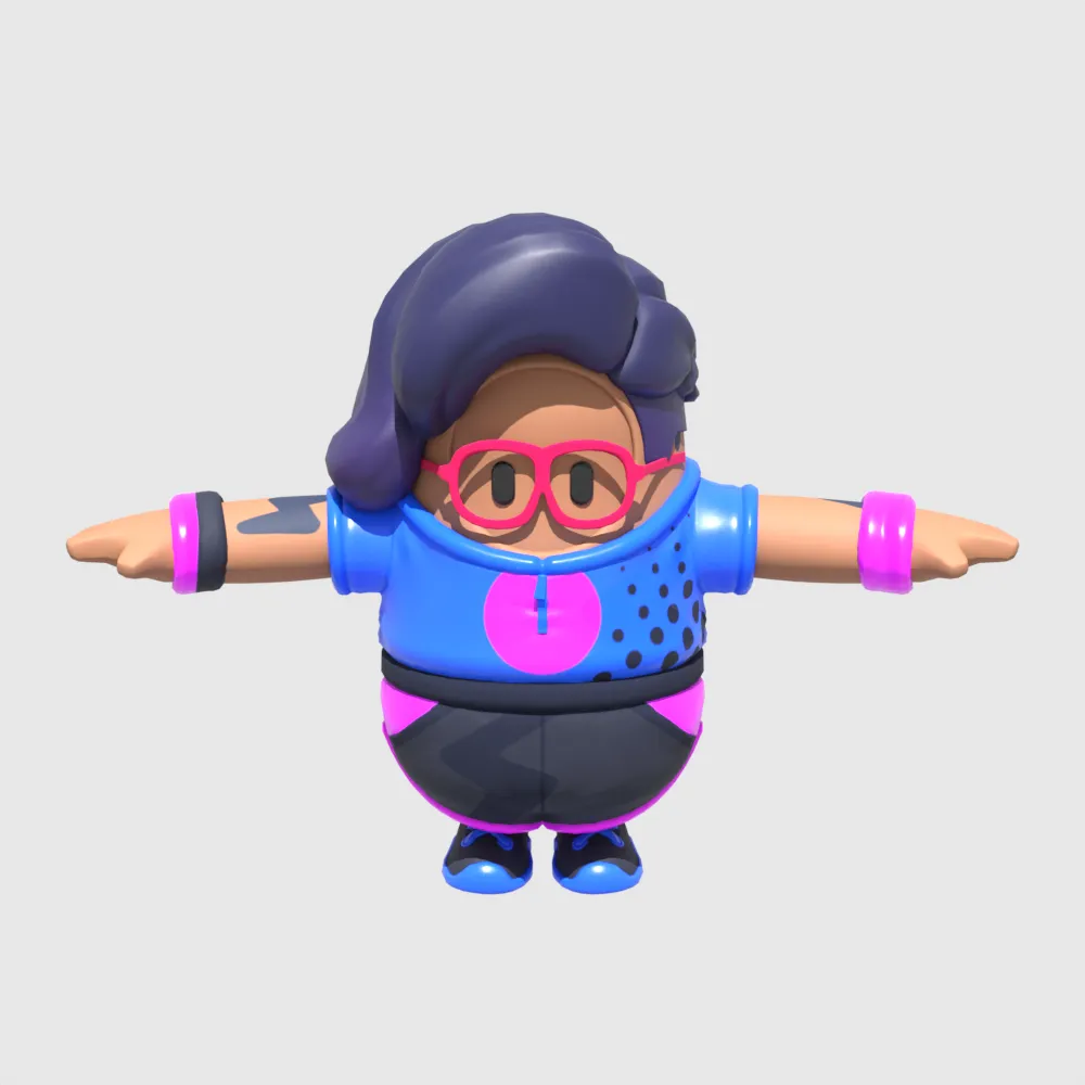 Scuba Crystal Fall Guy - Fortnite 3D Model .c4d .max .obj .3ds .fbx .stl .blend 