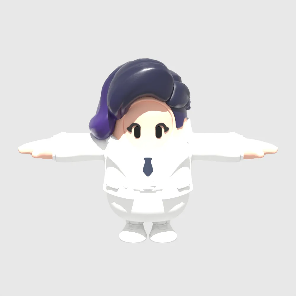 Court Queen Erisa Fall Guy - Fortnite 3D Model .c4d .max .obj .3ds .fbx .stl .blend 