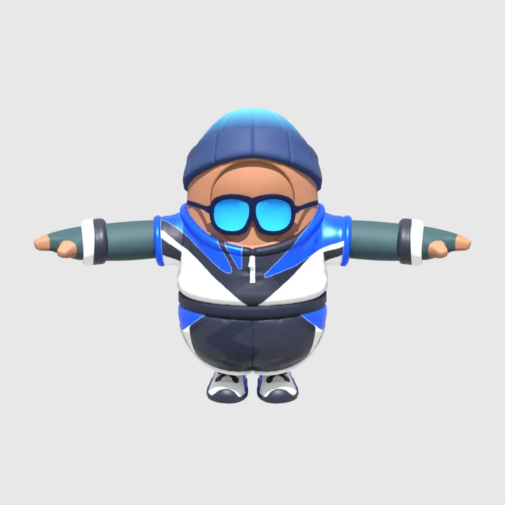 Point Patroller Fall Guy - Fortnite 3D Model .c4d .max .obj .3ds .fbx .stl .blend