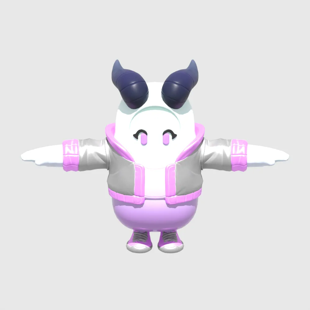 Pincera Fall Guy - Fortnite 3D Model .c4d .max .obj .3ds .fbx .stl .blend 