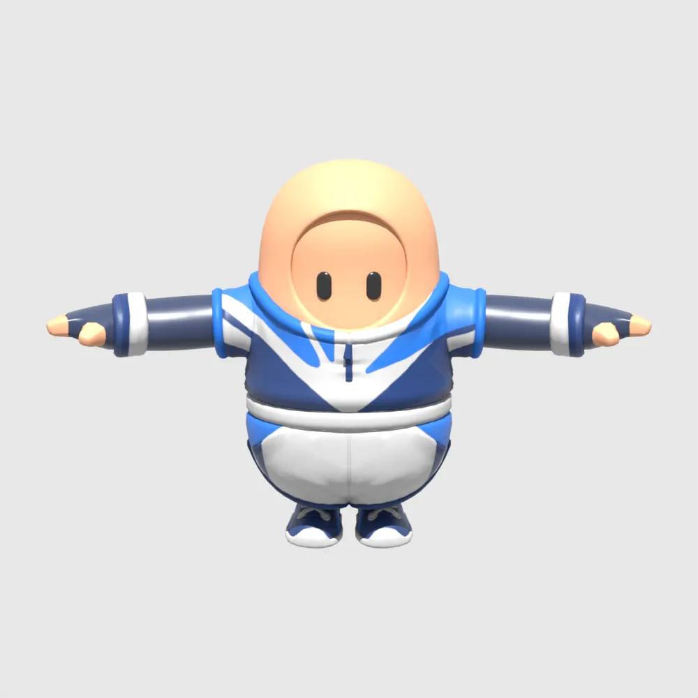 Gan Fall Guy - Fortnite 3D Model .c4d .max .obj .3ds .fbx .stl .blend 