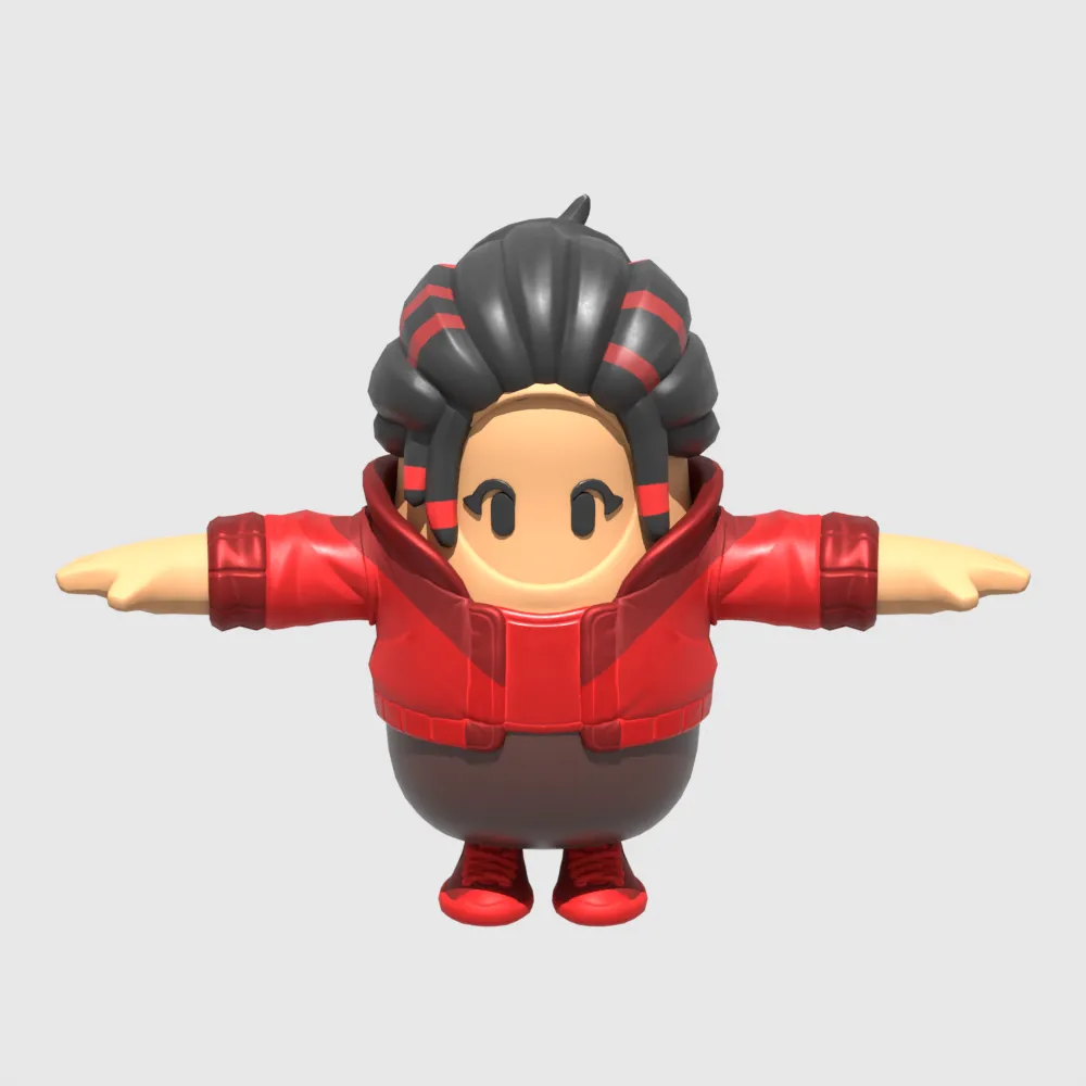 Demi Fall Guy - Fortnite 3D Model .c4d .max .obj .3ds .fbx .stl .blend 