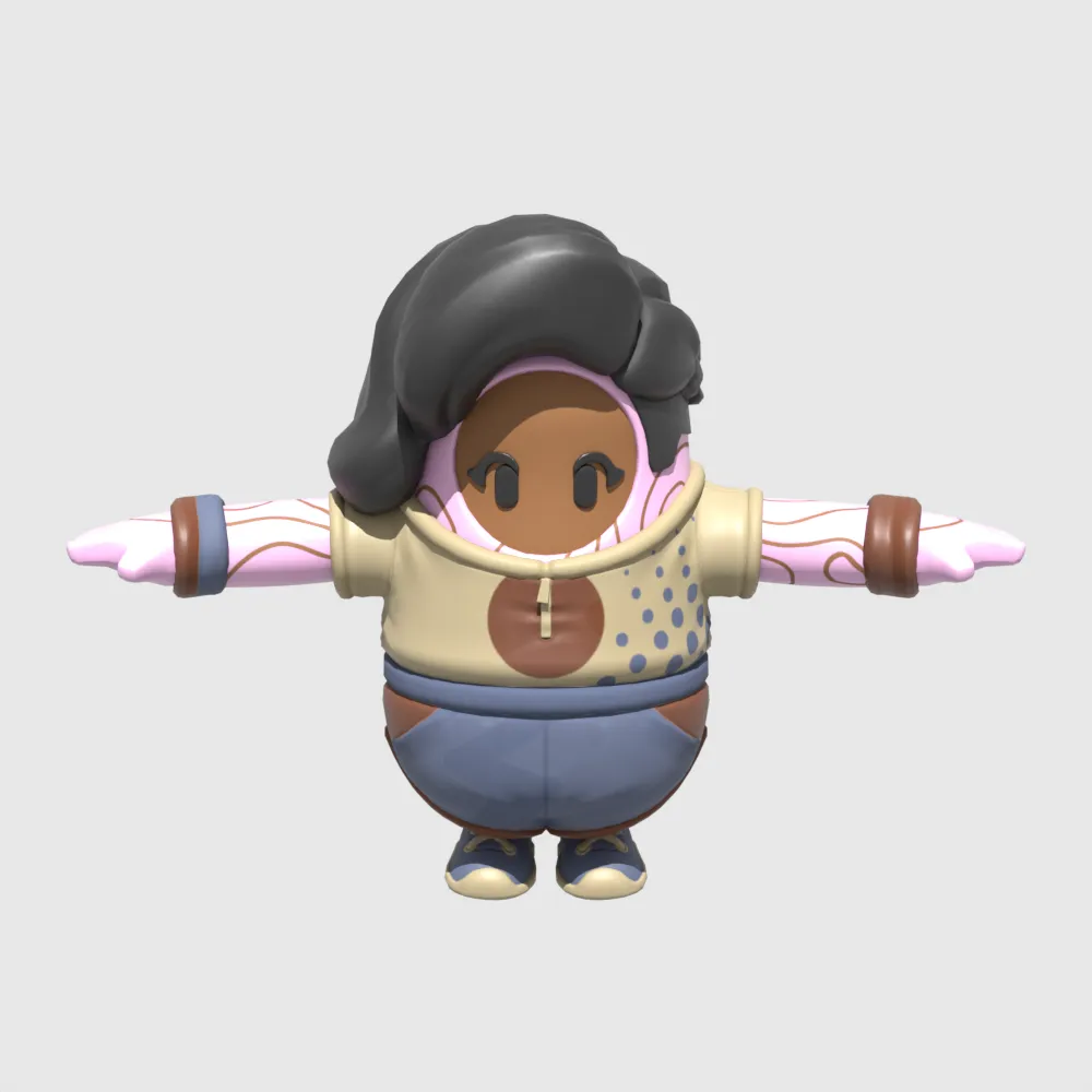 Jules Fall Guy - Fortnite 3D Model .c4d .max .obj .3ds .fbx .stl .blend 