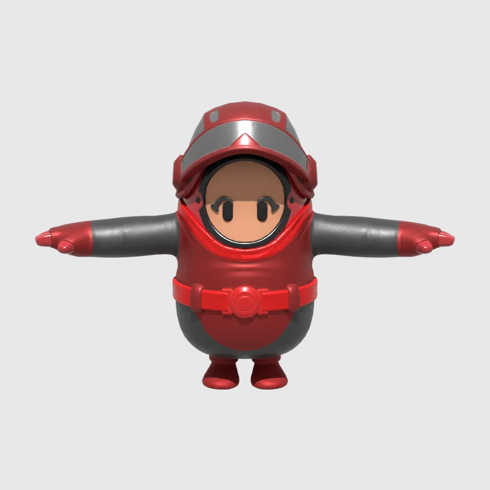 Rogue Gunner Fall Guy - Fortnite 3D Model .c4d .max .obj .3ds .fbx .stl .blend