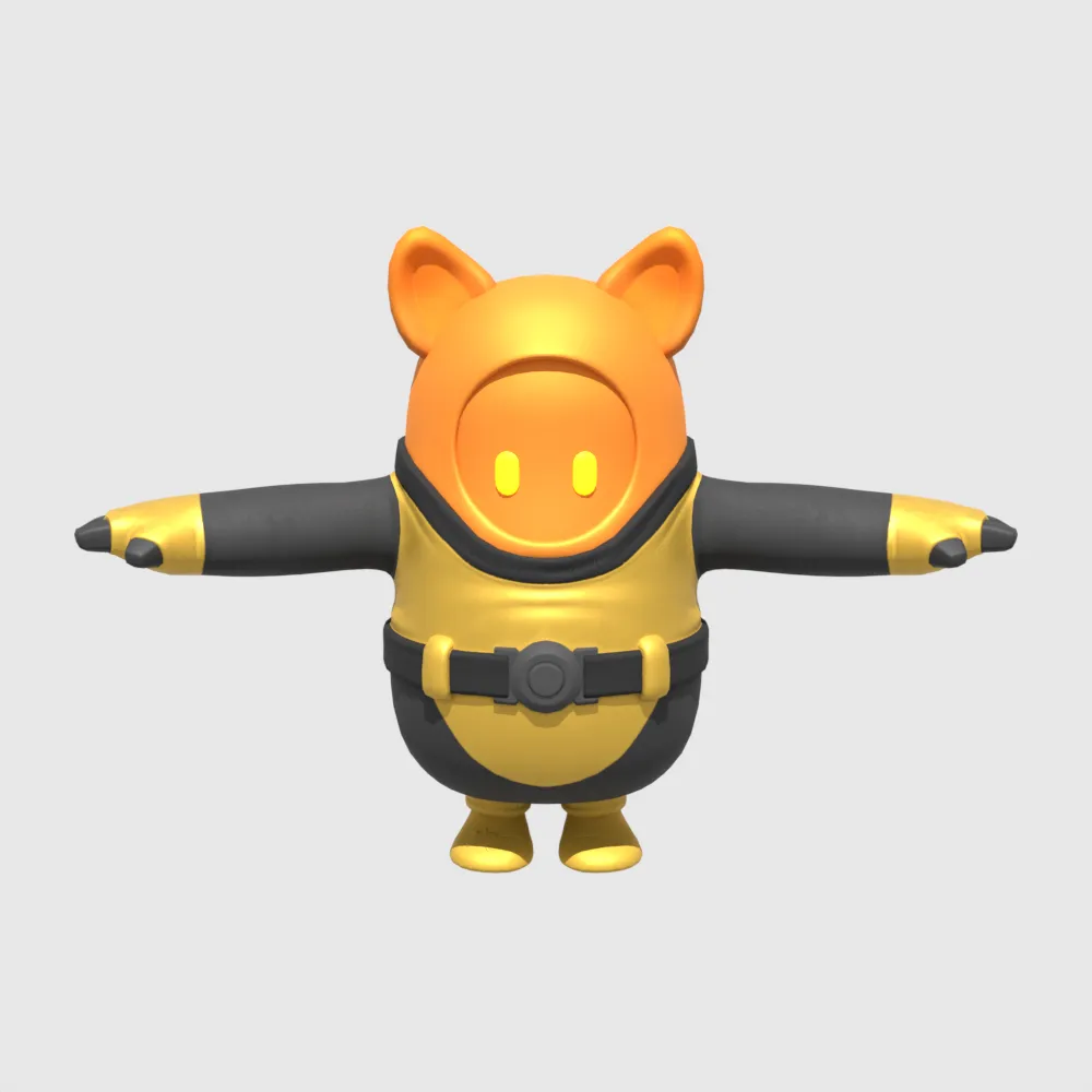 Spice Fall Guy - Fortnite 3D Model .c4d .max .obj .3ds .fbx .stl .blend 