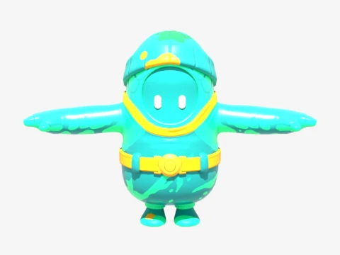 Мойсти Мерман Fall Guy — Fortnite 3D Модель