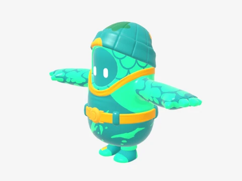 Moisty Merman Fall Guy - Fortnite 3D Model