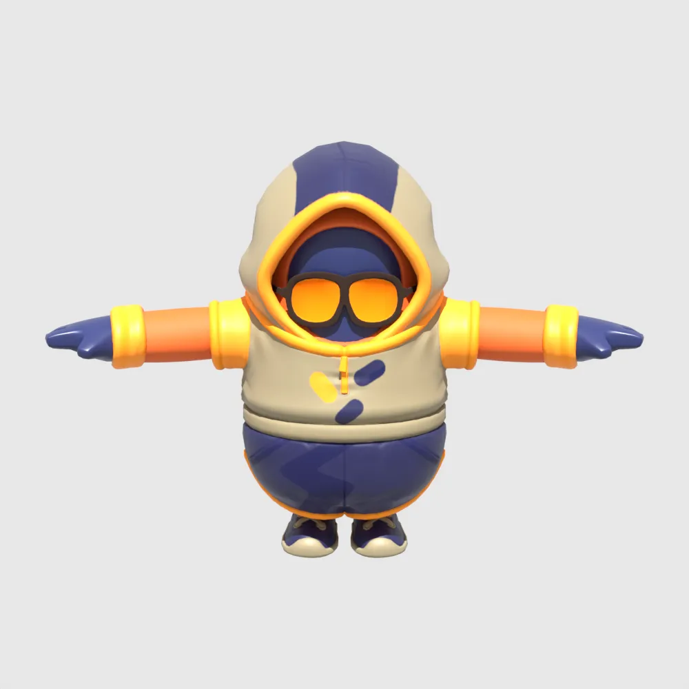 Summit Striker Fall Guy - Fortnite 3D Model .c4d .max .obj .3ds .fbx .stl .blend 