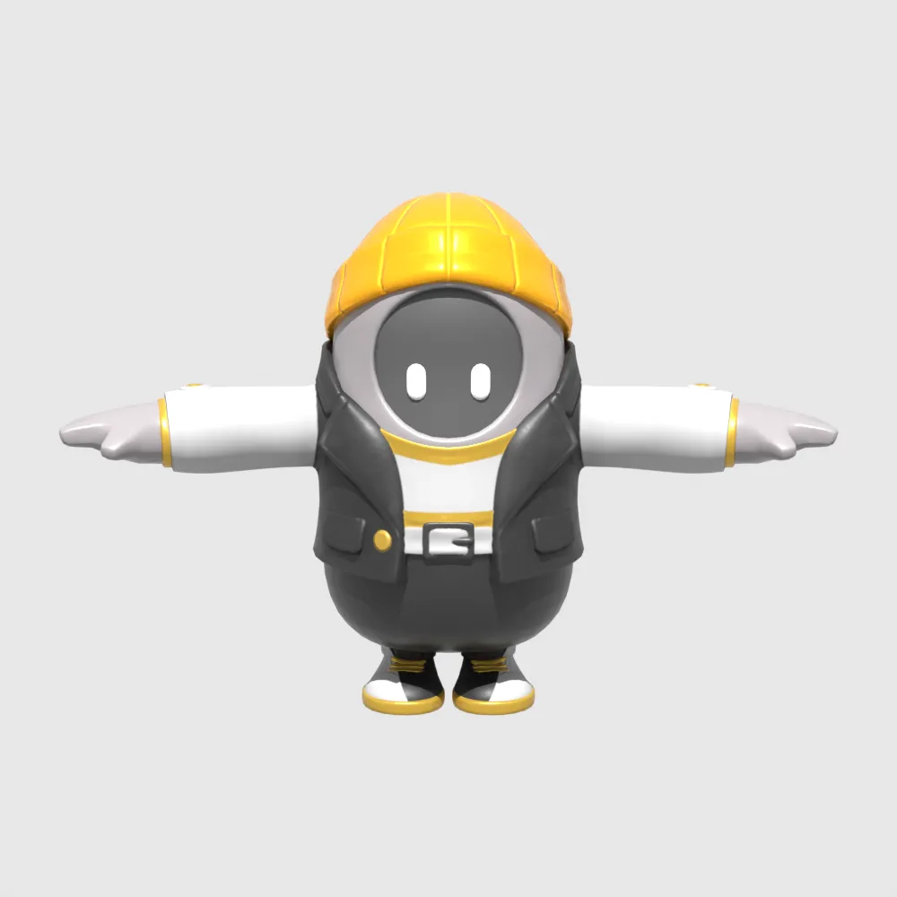 The Goldfish Fall Guy - Fortnite 3D Model .c4d .max .obj .3ds .fbx .stl .blend 