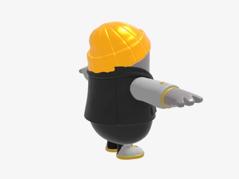 The Goldfish Fall Guy - Fortnite 3D Model