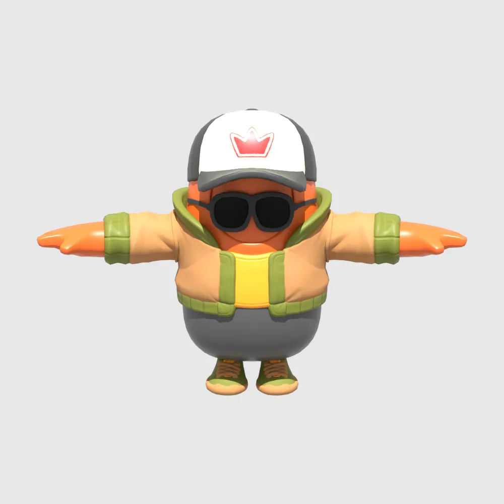 The Brat Fall Guy - Fortnite 3D Model .c4d .max .obj .3ds .fbx .stl .blend