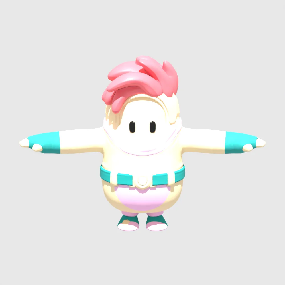 Mad Mochi Fall Guy - Fortnite 3D Model .c4d .max .obj .3ds .fbx .stl .blend