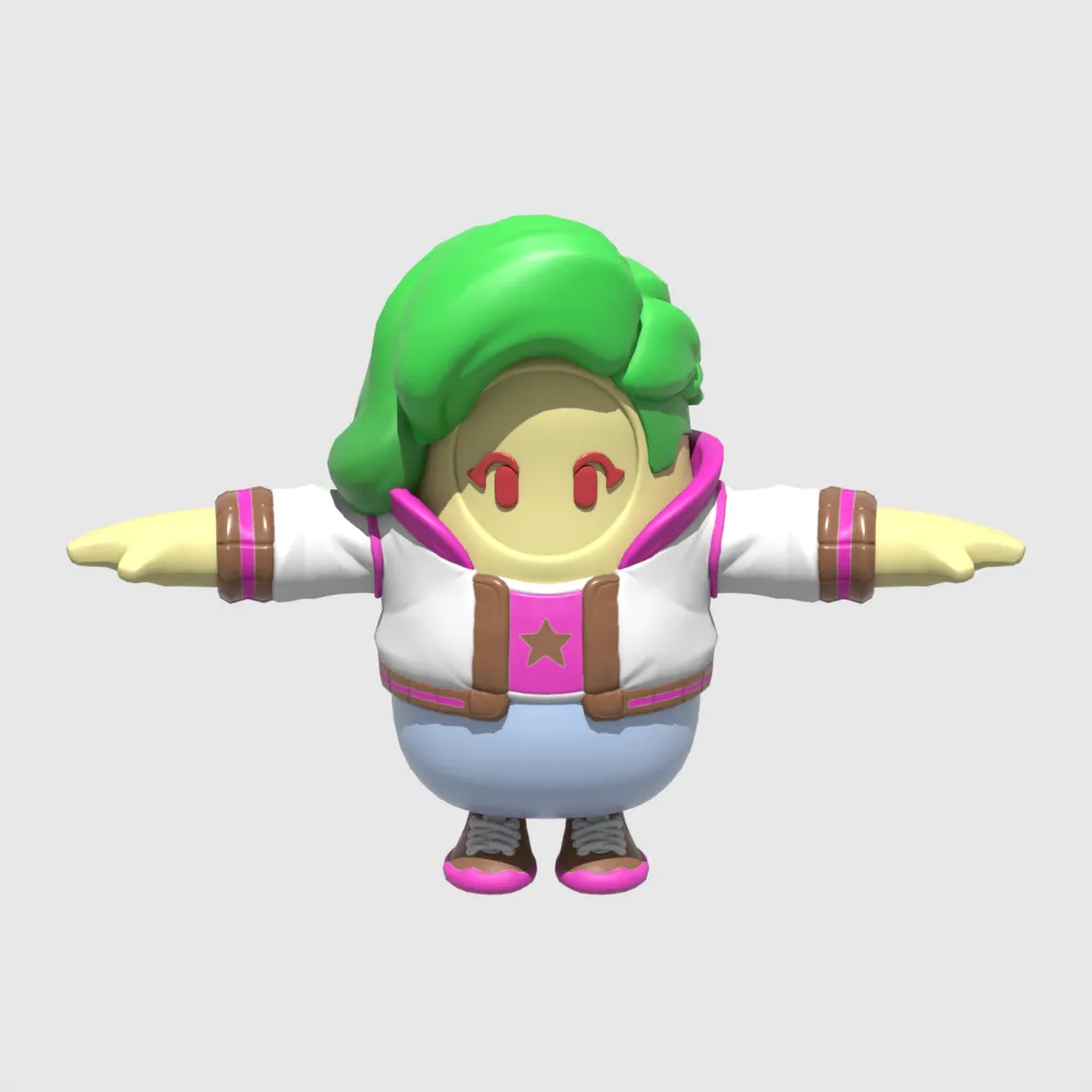 Hemlock Fall Guy - Fortnite 3D Model .c4d .max .obj .3ds .fbx .stl .blend 