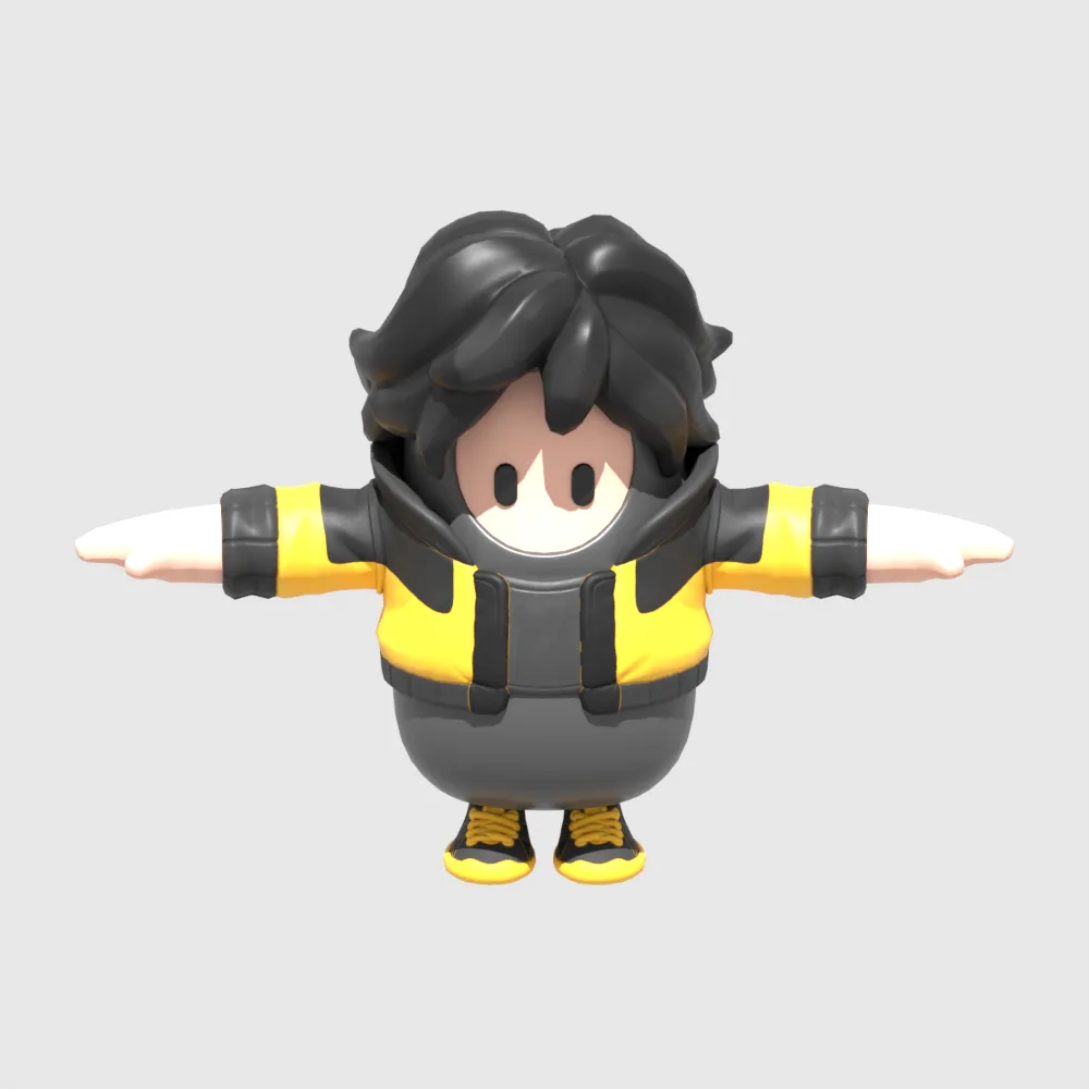 Min-joon Fall Guy - Fortnite 3D Model .c4d .max .obj .3ds .fbx .stl .blend