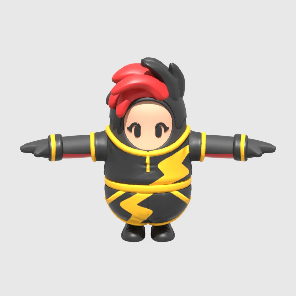 Mercenary Kor Fall Guy - Fortnite 3D Model .c4d .max .obj .3ds .fbx .stl .blend 